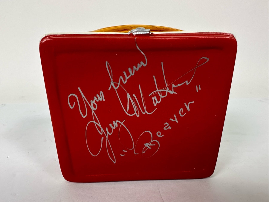 Signed Jerry Mathers (Beaver Cleaver) Of Leave It To Beaver TV Sitcom Red Suitcase Figurine By Gartlan USA 3.75W X 1.75D X 3.5H [Photo 2]