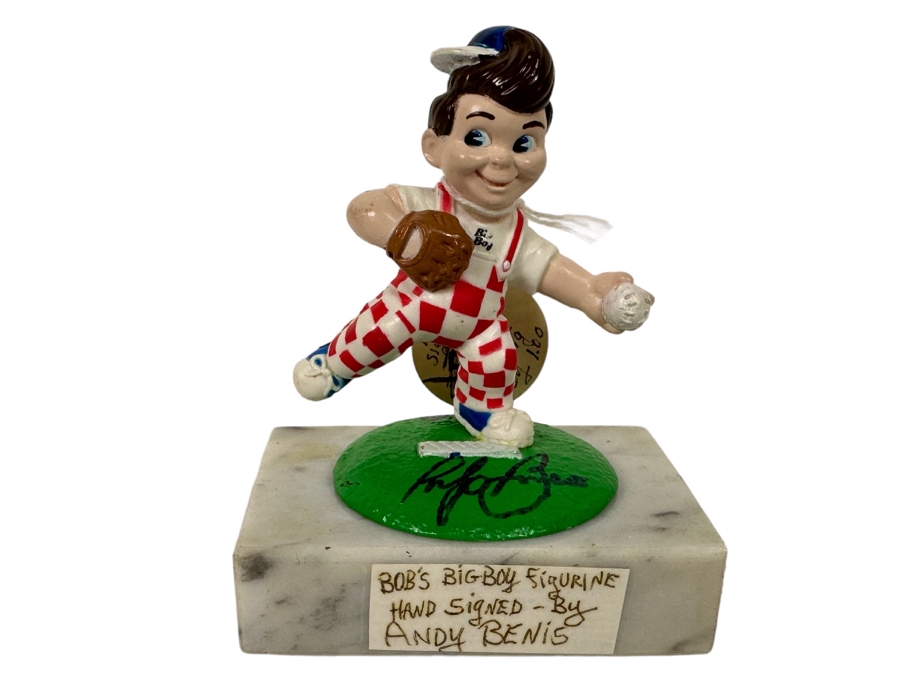 Signed Andy Benis Bob's Big Boy Figurine 3H