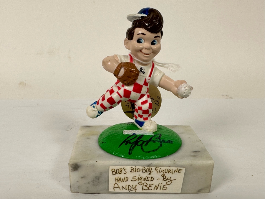 Signed Andy Benis Bob's Big Boy Figurine 3H [Photo 2]