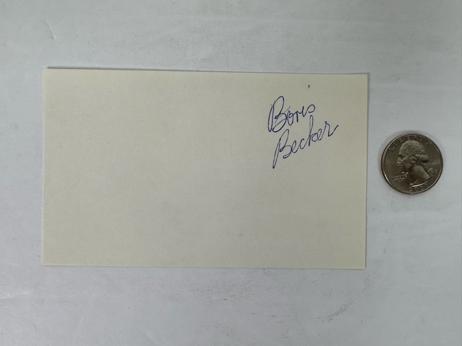 Boris Becker German Former No. 1 Tennis Player Autograph Youngest Winner Of Wimbledon Singles At 17 [Photo 2]