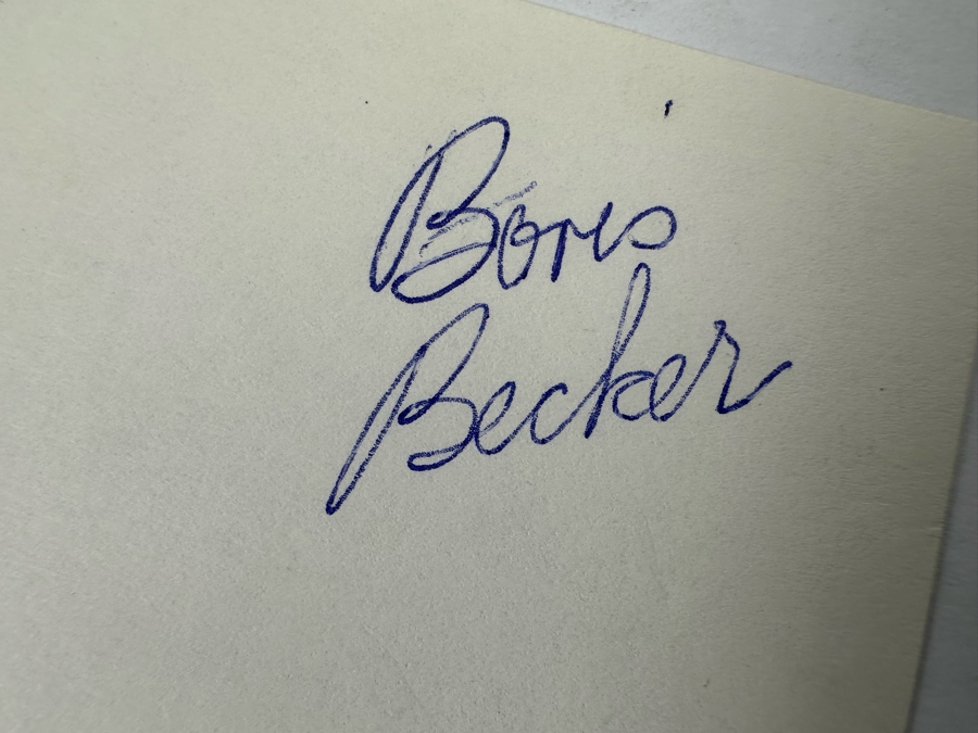 Boris Becker German Former No. 1 Tennis Player Autograph Youngest Winner Of Wimbledon Singles At 17 [Photo 4]