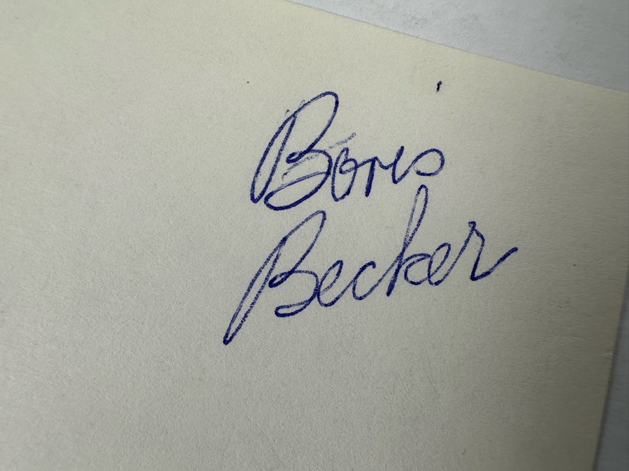 Boris Becker German Former No. 1 Tennis Player Autograph Youngest Winner Of Wimbledon Singles At 17 [Photo 5]