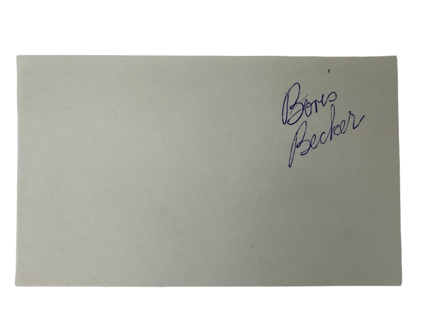 Boris Becker German Former No. 1 Tennis Player Autograph Youngest Winner Of Wimbledon Singles At 17 [Photo 1]