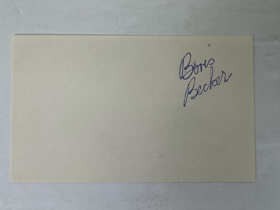 Boris Becker German Former No. 1 Tennis Player Autograph Youngest Winner Of Wimbledon Singles At 17 [Photo 3]
