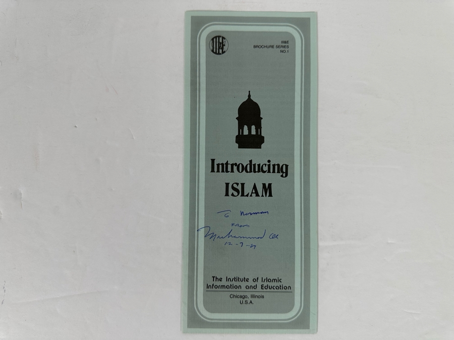 Autographed Muhammad Ali Introducing ISLAM Brochure Signed 'To Norman (Client) From Muhammad Ali 12-7-89' Personally Signed By Muhammad Ali To Norman Appel On Las Vegas Trip [Photo 5]
