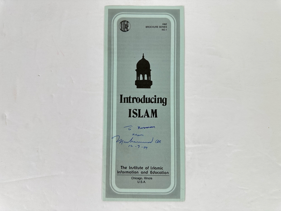 Autographed Muhammad Ali Introducing ISLAM Brochure Signed 'To Norman (Client) From Muhammad Ali 12-7-89' Personally Signed By Muhammad Ali To Norman Appel On Las Vegas Trip [Photo 6]