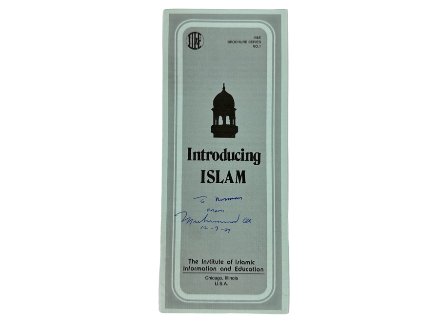 Autographed Muhammad Ali Introducing ISLAM Brochure Signed 'To Norman (Client) From Muhammad Ali 12-7-89' Personally Signed By Muhammad Ali To Norman Appel On Las Vegas Trip [Photo 2]