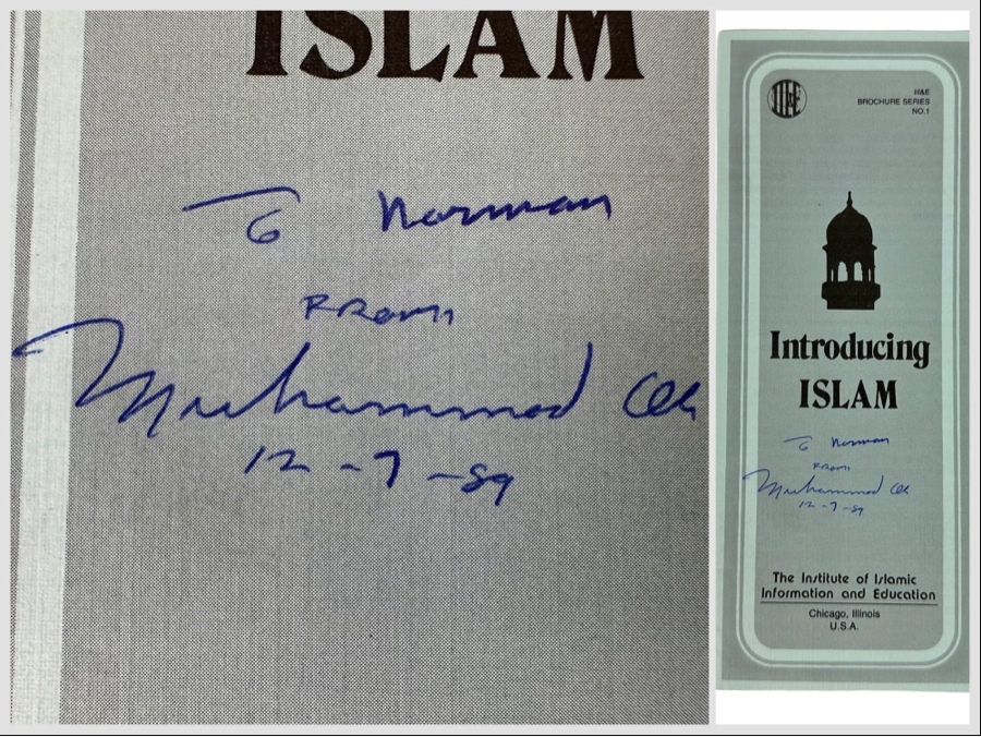 Autographed Muhammad Ali Introducing ISLAM Brochure Signed 'To Norman (Client) From Muhammad Ali 12-7-89' Personally Signed By Muhammad Ali To Norman Appel On Las Vegas Trip