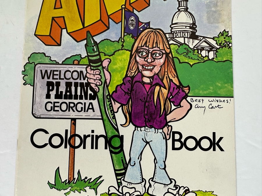 Rare Autographed Amy Carter (Former US President Jimmy Carter's Daughter) Amy's Coloring Book 1977 By Projection 21 [Photo 3]