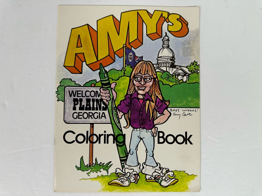 Rare Autographed Amy Carter (Former US President Jimmy Carter's Daughter) Amy's Coloring Book 1977 By Projection 21 [Photo 2]