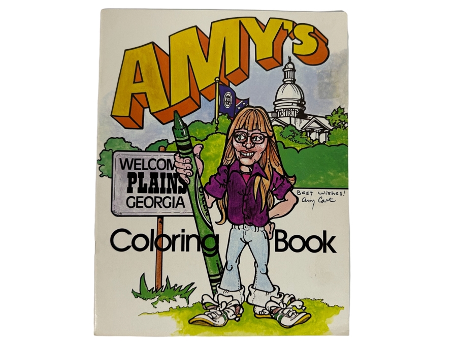 Rare Autographed Amy Carter (Former US President Jimmy Carter's Daughter) Amy's Coloring Book 1977 By Projection 21 [Photo 1]
