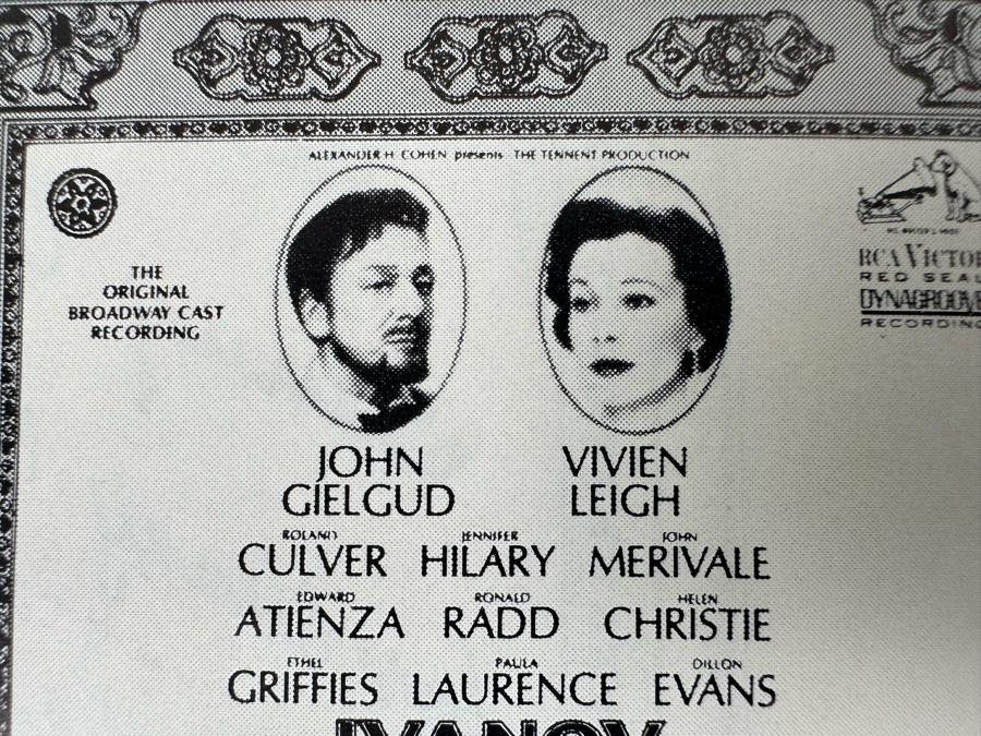 Vivien Leigh (Scarlett O'Hara In Gone With The Wind) Autographed Shubert Theatre Ivanov Theatre Program Signed By Vivien Leigh & Sir John Geilgud [Photo 10]