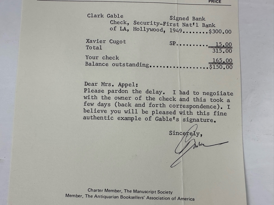 Autographed Xavier Cugat Photograph 1962 8 X 10 [Photo 7]