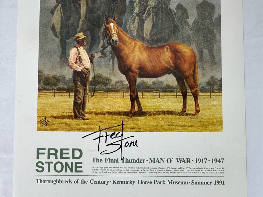 Pair Of Signed Fred Stone Horse Prints 6.5 X 6 And 5 X 5 [Photo 4]