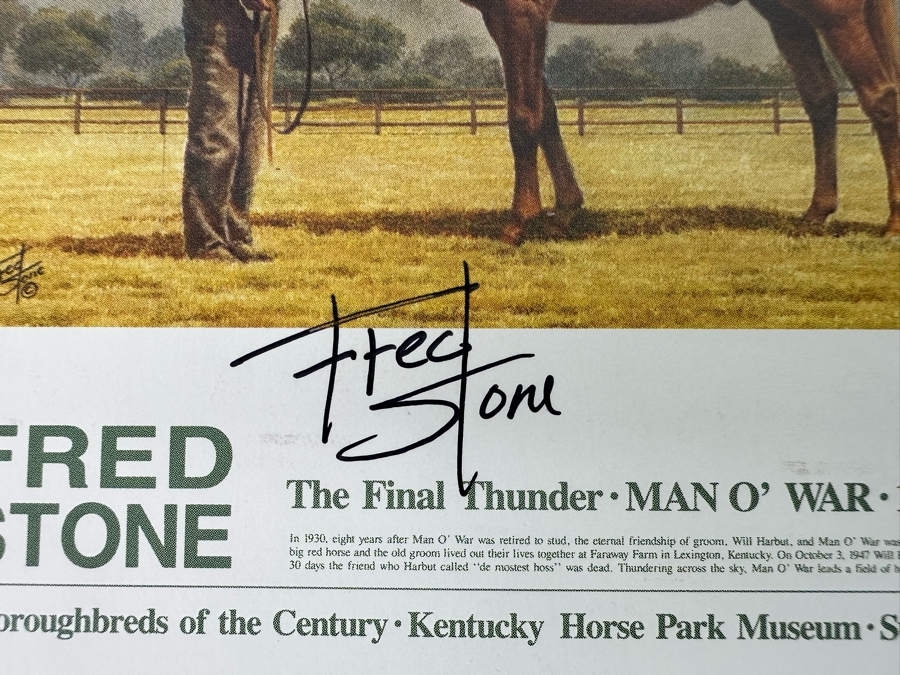 Pair Of Signed Fred Stone Horse Prints 6.5 X 6 And 5 X 5 [Photo 5]
