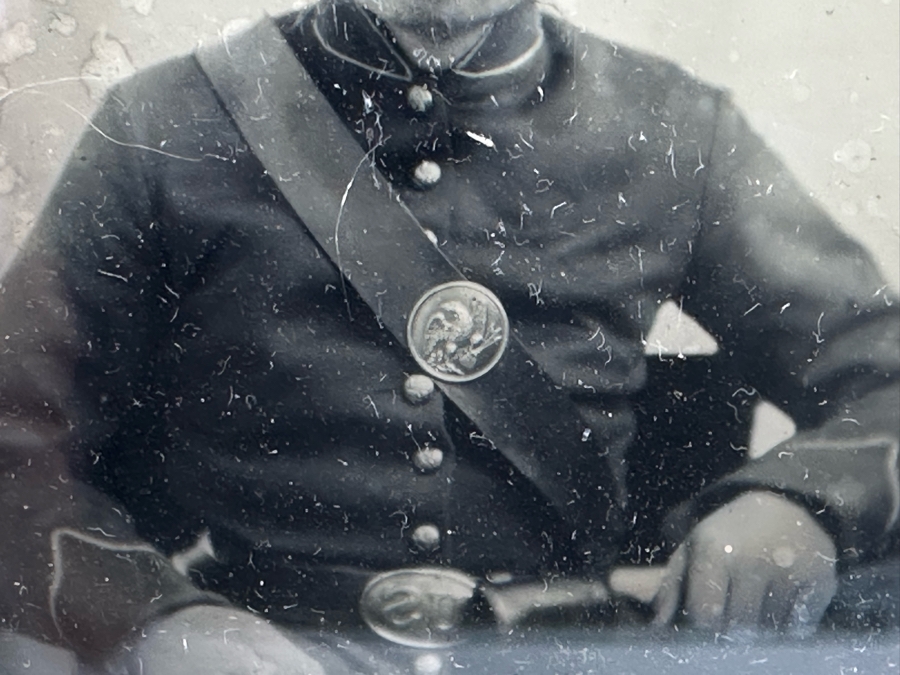 Antique Civil War Ninth Plate Ambrotype Photograph Of Solidier In Genuine Union Case Improved With Fine Gilt By S. Peck & Co [Photo 10]
