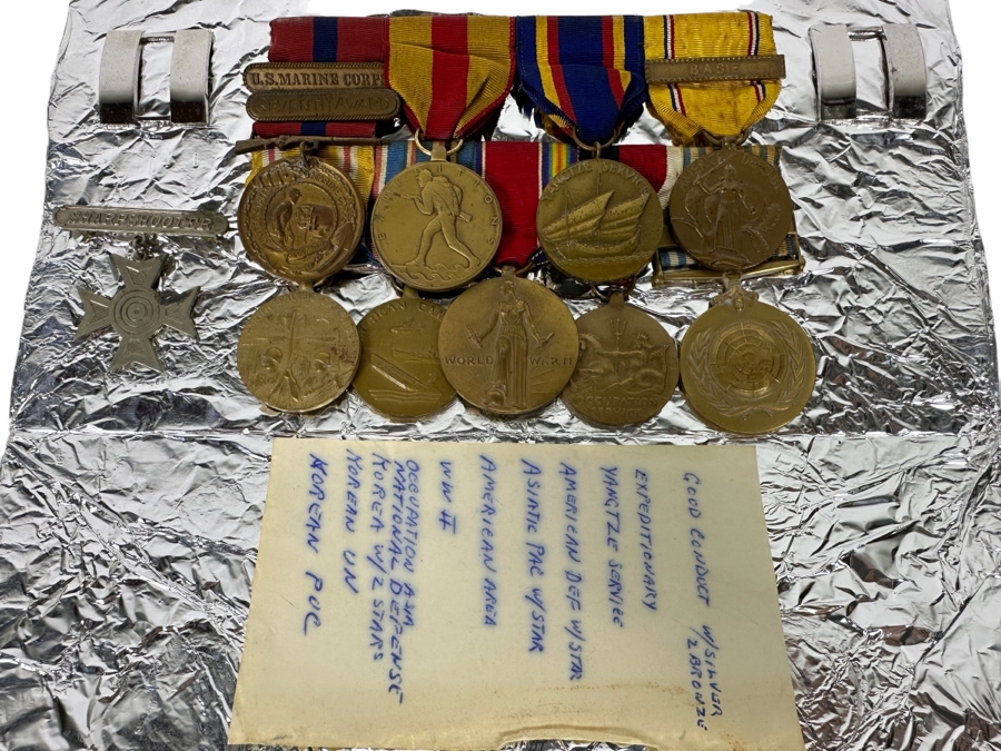 Vintage United States Marine Corp Medals From World War II & Korean War - See Photos [Photo 1]