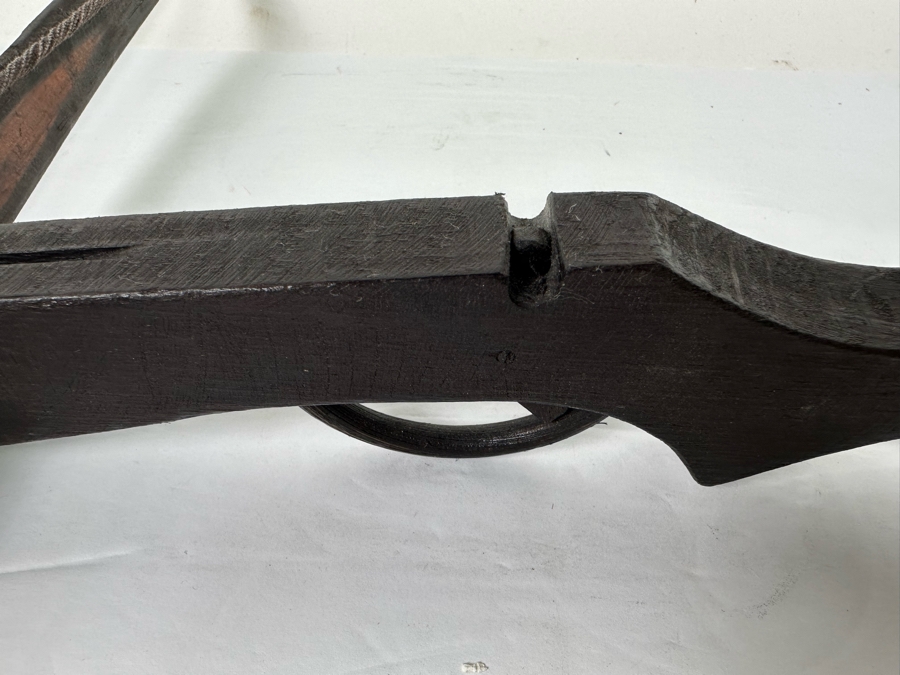 Vintage Handcrafted Working Wooden Handheld Crossbow 5W X 8L [Photo 7]