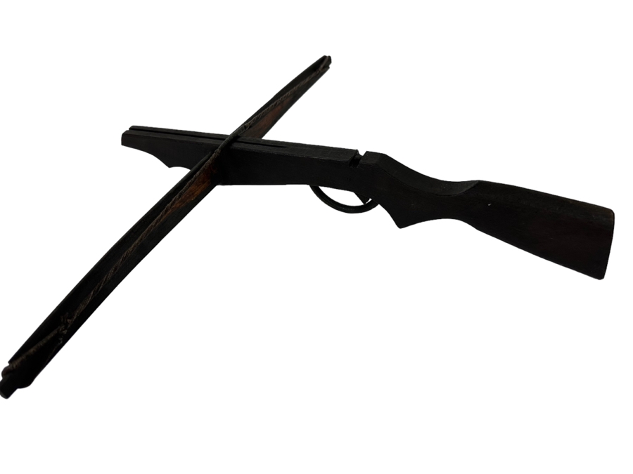 Vintage Handcrafted Working Wooden Handheld Crossbow 5W X 8L [Photo 1]