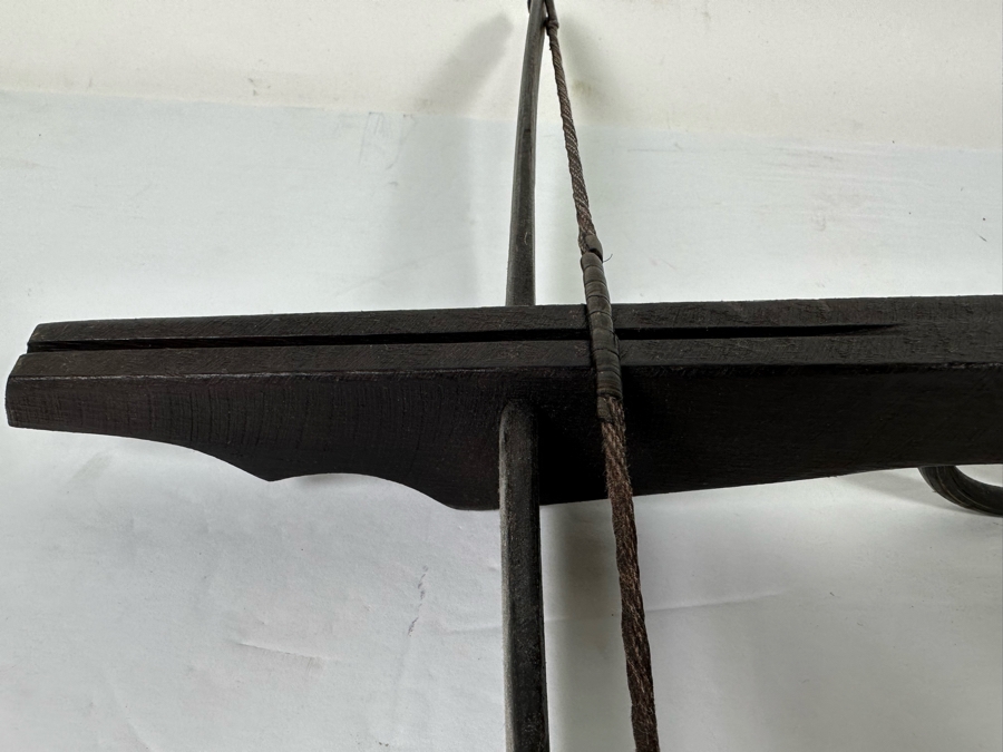 Vintage Handcrafted Working Wooden Handheld Crossbow 5W X 8L [Photo 8]
