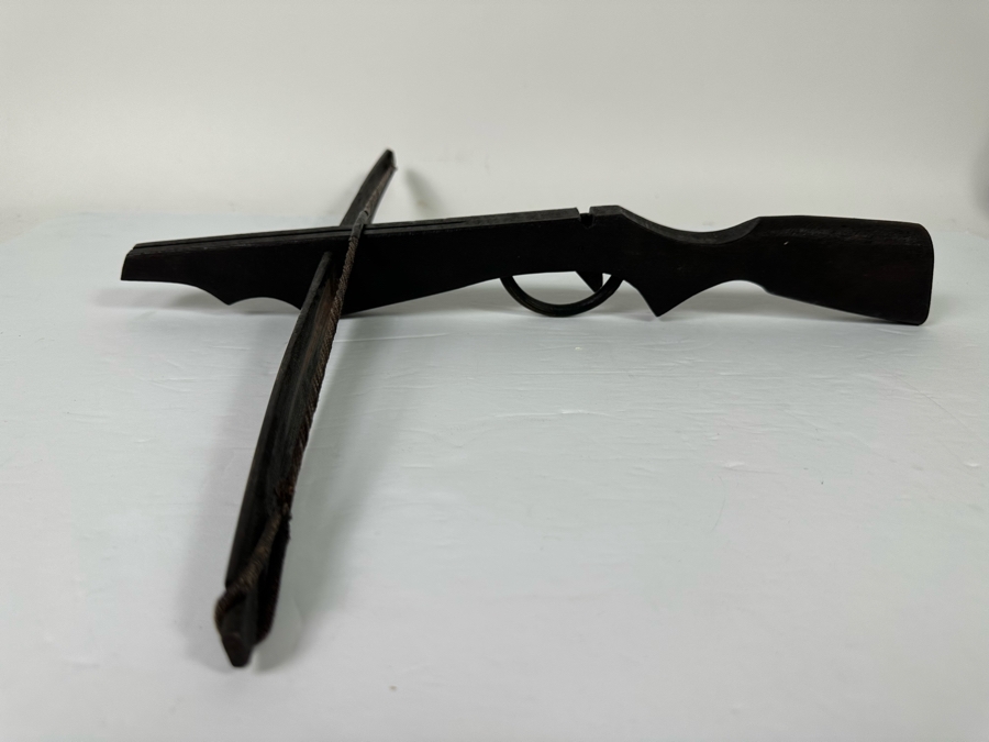 Vintage Handcrafted Working Wooden Handheld Crossbow 5W X 8L [Photo 4]