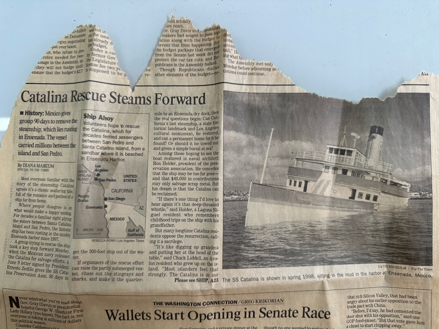 Vintage Salvaged Ship's Compass Mark XV Mod. O From The SS Catalina Steamship (1924-1975) (California's Last Steamship) After It Shipwrecked In The Harbour At Ensenada, Mexico Not Working As A Compass 13W X 12H [Photo 20]