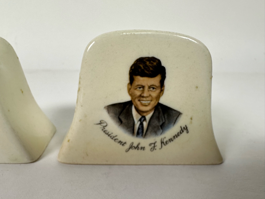 Pair Of Vintage President John F. Kennedy & Mrs. John F. Kennedy Salt & Pepper Shakers 3W X 2H [Photo 4]