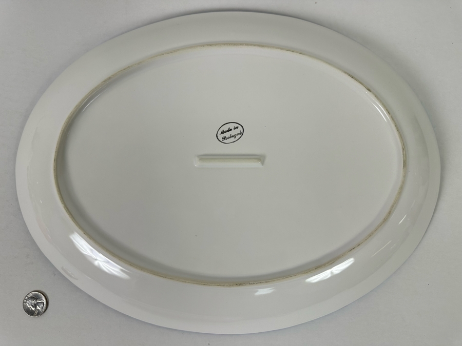 Large Hand Painted Fish Oval Platter Made In Portugal 16.5 X 12.5 [Photo 6]