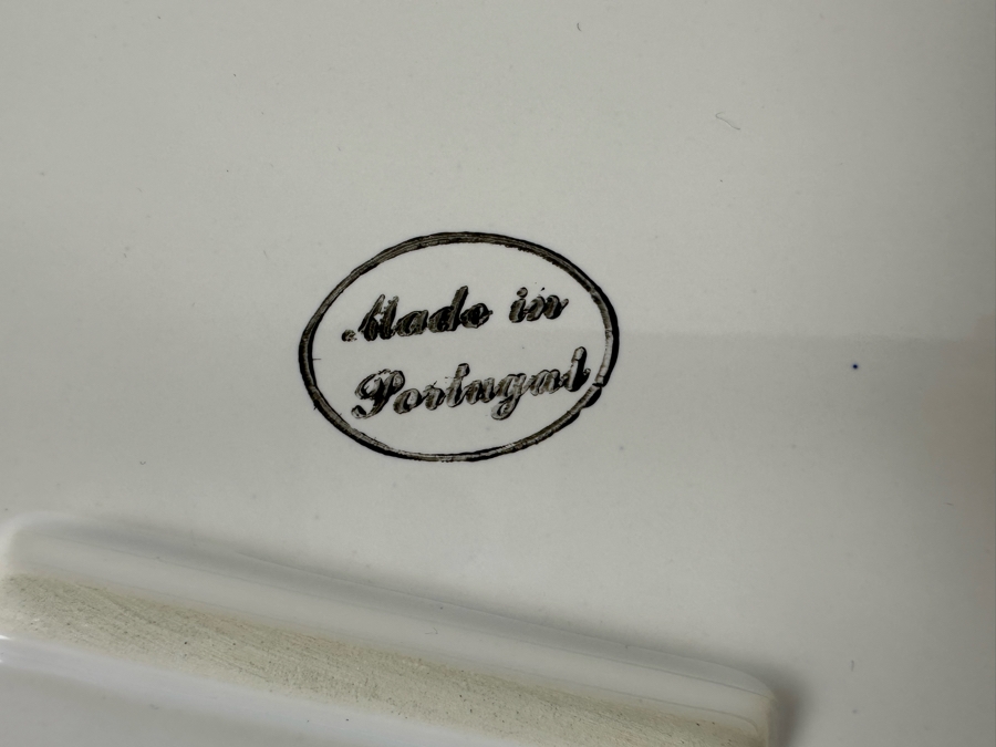 Large Hand Painted Fish Oval Platter Made In Portugal 16.5 X 12.5 [Photo 7]