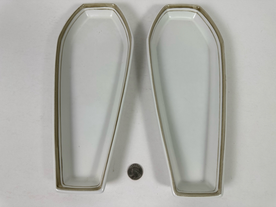 Pair Of Denby English Stoneware Celery Dishes 5.5W X 14L [Photo 3]