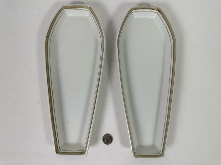 Pair Of Denby English Stoneware Celery Dishes 5.5W X 14L [Photo 2]