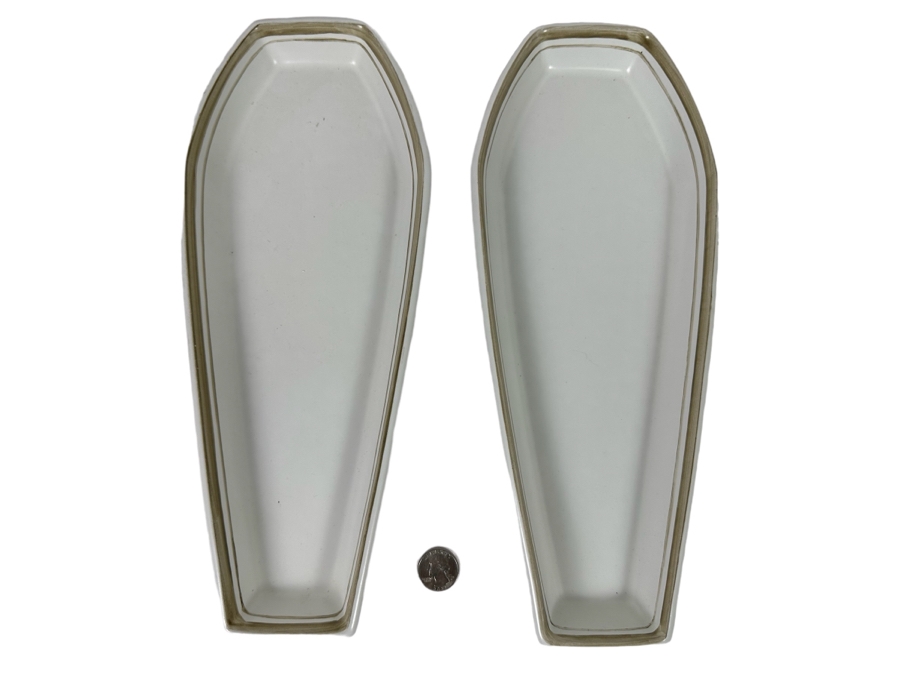 Pair Of Denby English Stoneware Celery Dishes 5.5W X 14L