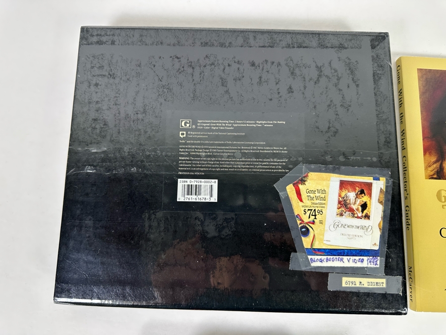 Sealed Gone With The Wind 50th Anniversary VHS Collector's Set, Signed Gone With The Wind Collector's Guide Signed By Patrick McCarver And Sealed Gone With The Wind Playing Cards [Photo 6]