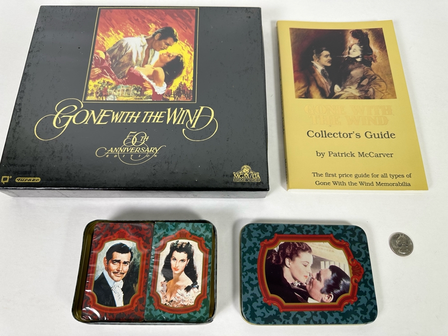 Sealed Gone With The Wind 50th Anniversary VHS Collector's Set, Signed Gone With The Wind Collector's Guide Signed By Patrick McCarver And Sealed Gone With The Wind Playing Cards [Photo 3]