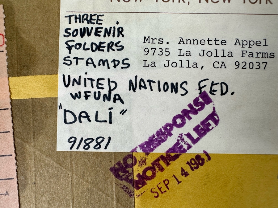 Pair Of 35th Anniversary 1981 United Nations First Day Covers Stamps With Salvador Dali Artwork [Photo 11]