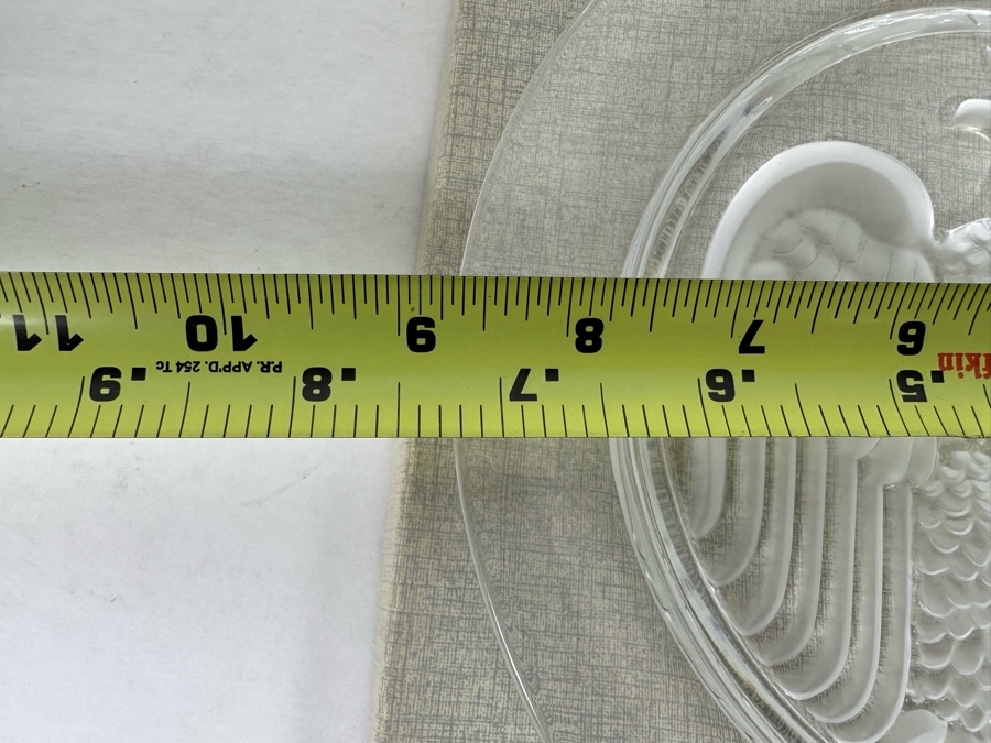 Vintage Signed Lalique France Crystal Annual Plate Bicentennial 1976 American Eagle 12th In Series With Original Box 8.5R [Photo 9]