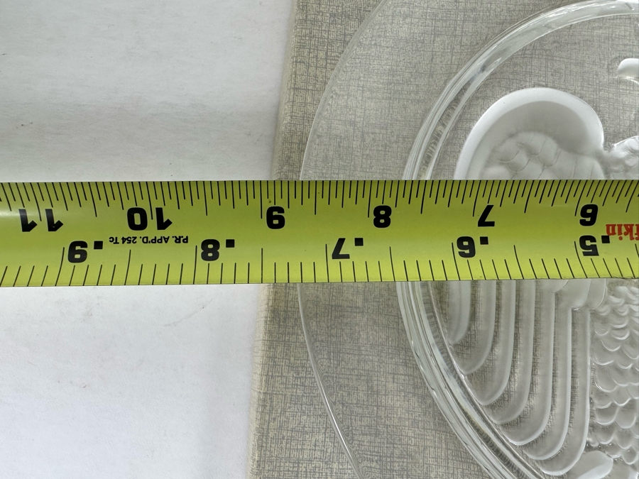 Vintage Signed Lalique France Crystal Annual Plate Bicentennial 1976 American Eagle 12th In Series With Original Box 8.5R [Photo 10]