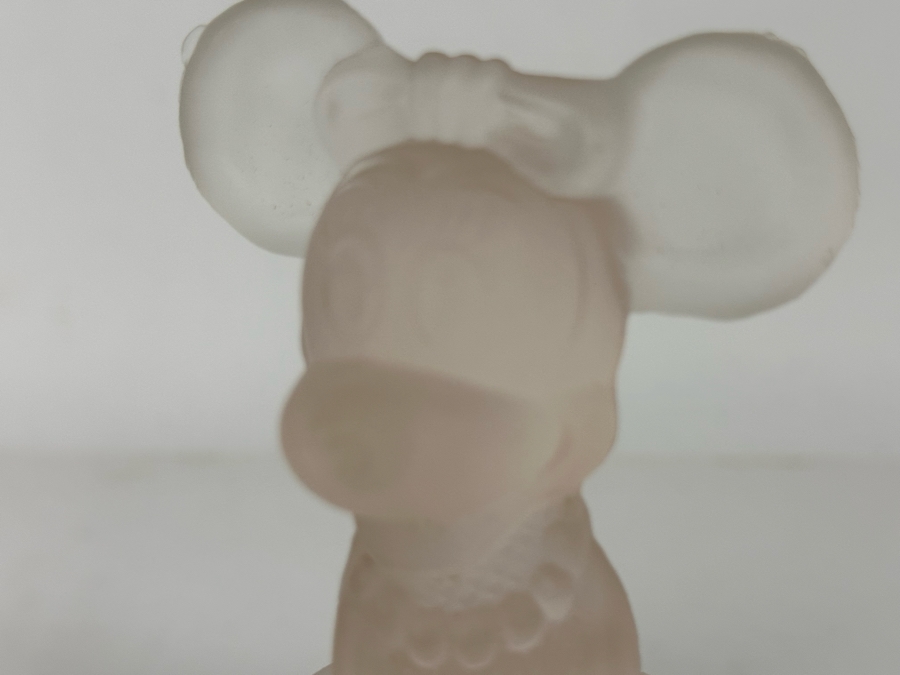 Pair Of Vintage Walt Disney Colored Lead Crystal Mickey Mouse And Minnie Mouse Figurines By OTCO Made In Italy One With Original Tags 5.5H [Photo 7]