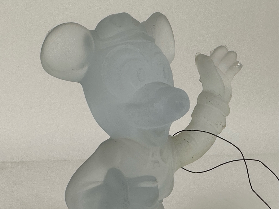 Pair Of Vintage Walt Disney Colored Lead Crystal Mickey Mouse And Minnie Mouse Figurines By OTCO Made In Italy One With Original Tags 5.5H [Photo 6]