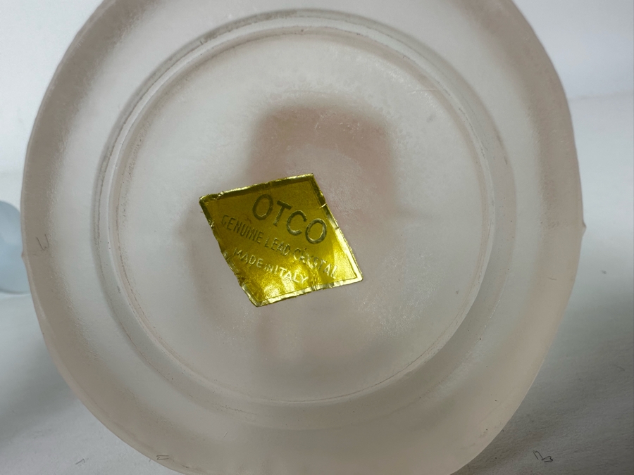 Pair Of Vintage Walt Disney Colored Lead Crystal Mickey Mouse And Minnie Mouse Figurines By OTCO Made In Italy One With Original Tags 5.5H [Photo 14]