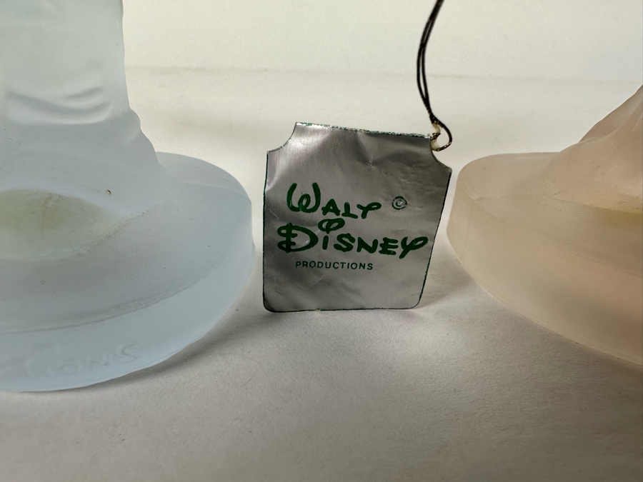 Pair Of Vintage Walt Disney Colored Lead Crystal Mickey Mouse And Minnie Mouse Figurines By OTCO Made In Italy One With Original Tags 5.5H [Photo 10]