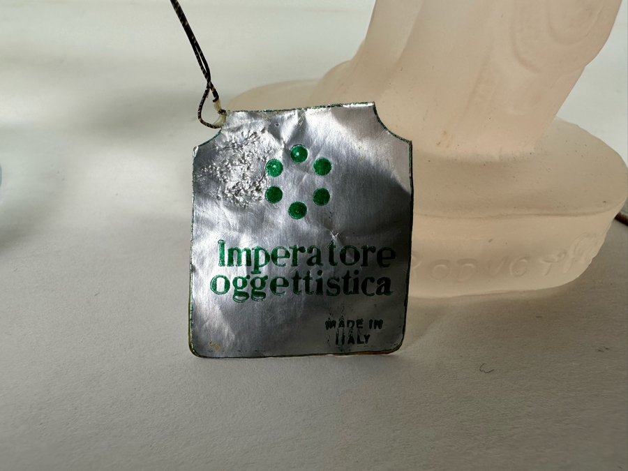 Pair Of Vintage Walt Disney Colored Lead Crystal Mickey Mouse And Minnie Mouse Figurines By OTCO Made In Italy One With Original Tags 5.5H [Photo 11]