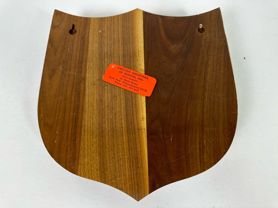 Vintage US Navy Officer's Bronze Eagle Crest Insignia Mounted On A Wooden Wall Plaque 11W X 2.5D X 12H [Photo 9]