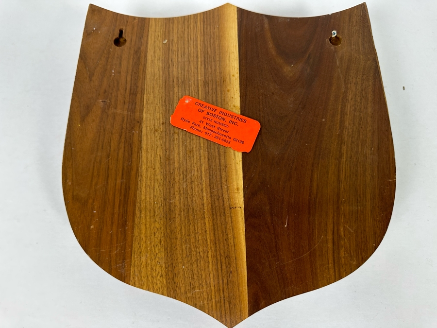 Vintage US Navy Officer's Bronze Eagle Crest Insignia Mounted On A Wooden Wall Plaque 11W X 2.5D X 12H [Photo 8]