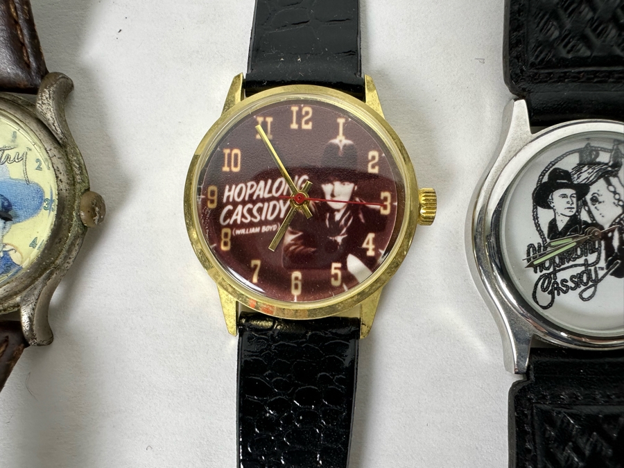 Collection Of Five Vintage Western Movie Star Actor Wrist Watches: Hopalong Cassidy, Lone Ranger, Gene Autry (Watch On Left Is A Limited Edition Gene Autry Watch) [Photo 8]