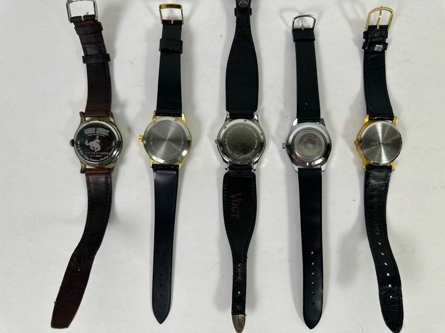 Collection Of Five Vintage Western Movie Star Actor Wrist Watches: Hopalong Cassidy, Lone Ranger, Gene Autry (Watch On Left Is A Limited Edition Gene Autry Watch) [Photo 10]