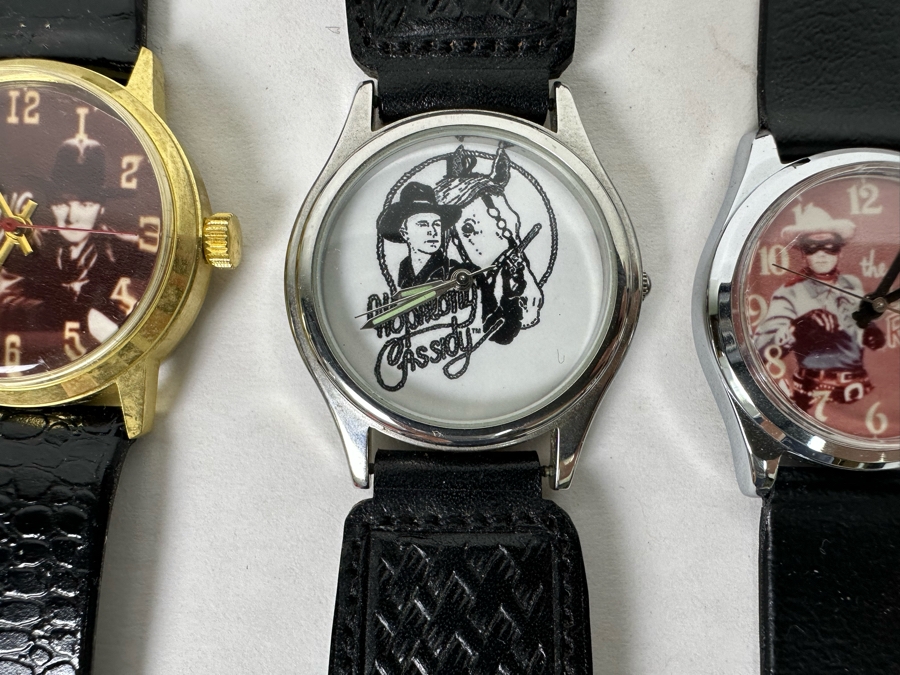 Collection Of Five Vintage Western Movie Star Actor Wrist Watches: Hopalong Cassidy, Lone Ranger, Gene Autry (Watch On Left Is A Limited Edition Gene Autry Watch) [Photo 7]
