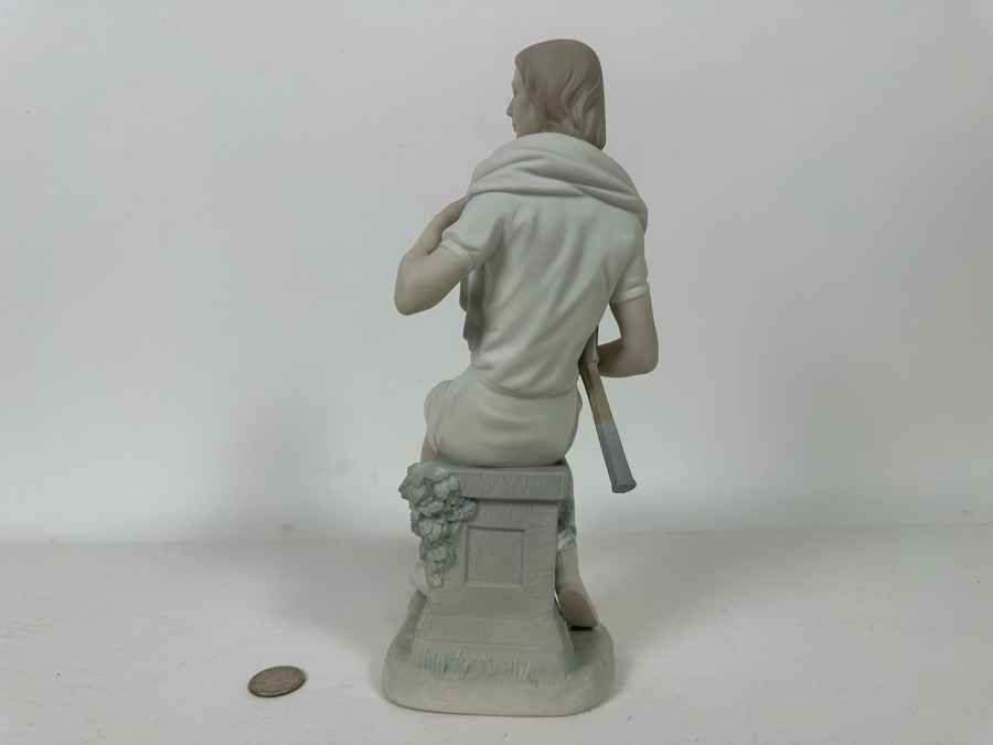 Vintage Lladro Matte Finish Male Tennis Player Figurine By Vincente Martinez 10.5H [Photo 7]