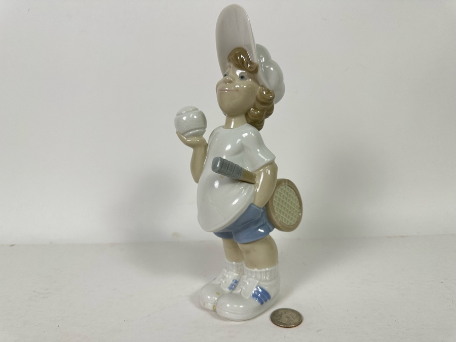 Lladro Tennis Player Puppet Figurine 9.5H [Photo 2]
