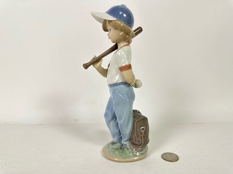 Vintage 1990 Lladro Figurine 'Can I Play' Baseball From The Collectors Society #7610 By Antonio Ramos 8.5H [Photo 6]